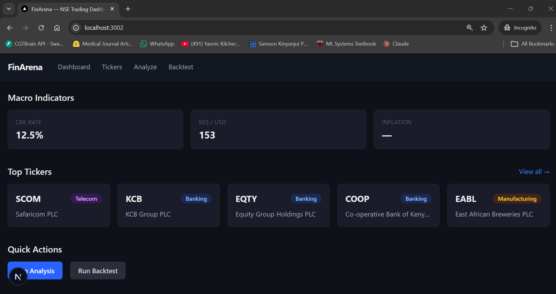 TradingAgents Dashboard